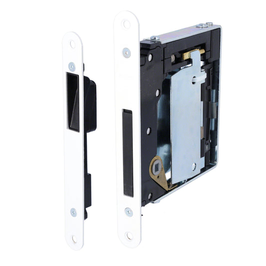 No-Ha Mini 937 S0 Magnetschloss mit Verriegelung für Drehtüren, WC - Lange Verriegelungsplatte