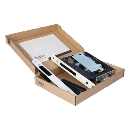 No-Ha Mini 937 S0 Magnetschloss mit Verriegelung für Drehtüren, WC - Lange Verriegelungsplatte