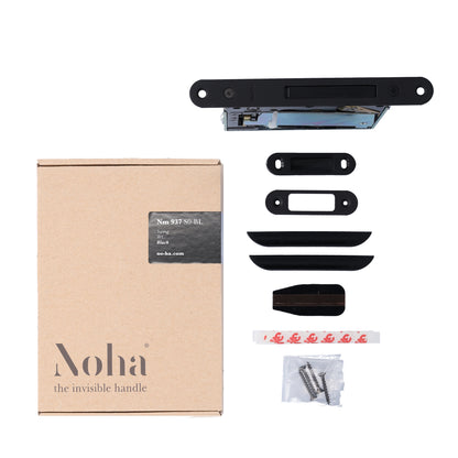 No-Ha mini 937 S5 Magnetschloss mit Verriegelung für Drehtüren, Toilette - kurze Verriegelungsplatte