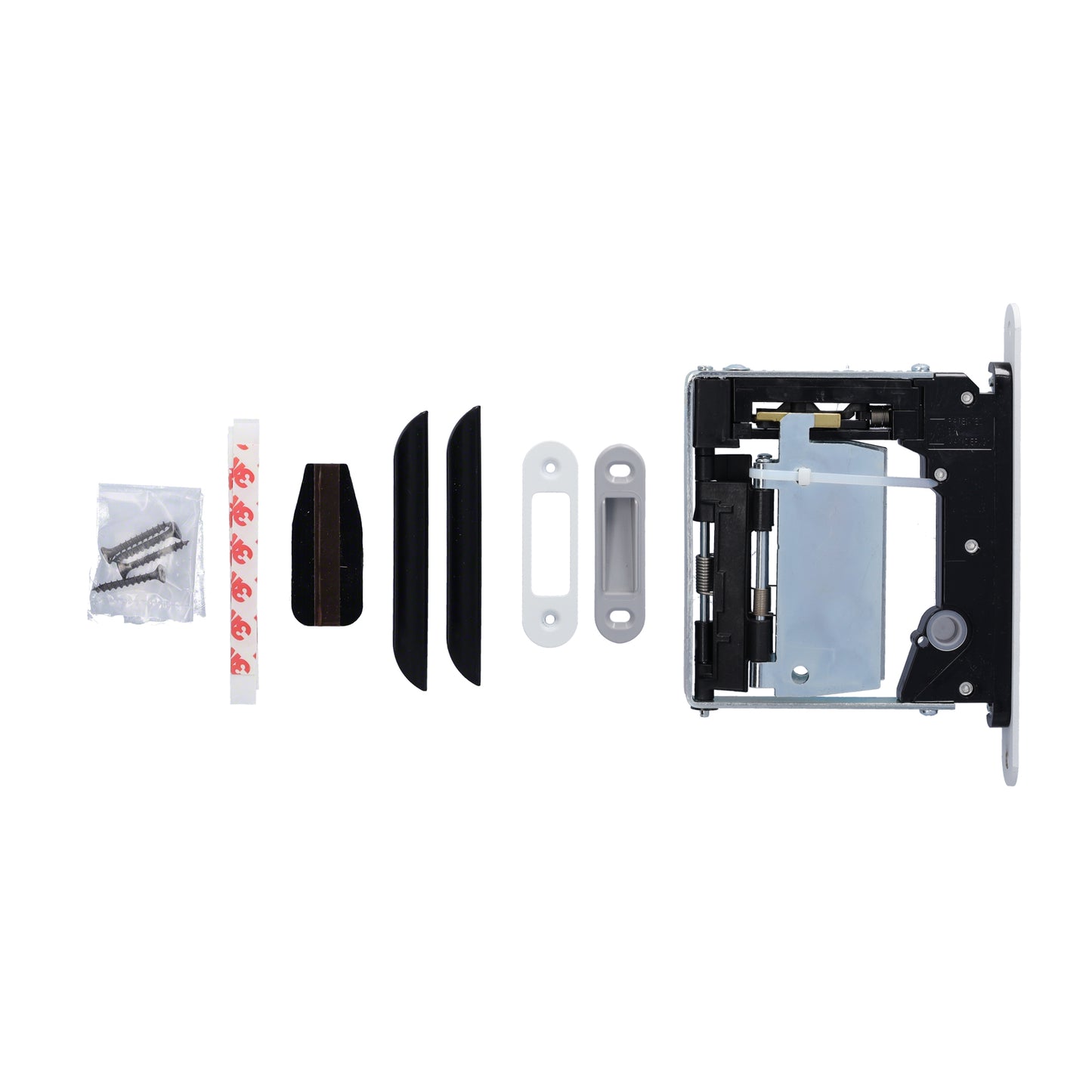 No-Ha mini 937 S5 Magnetschloss mit Verriegelung für Drehtüren, Toilette - kurze Verriegelungsplatte