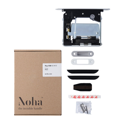 No-Ha mini 937 S5 Magnetschloss mit Verriegelung für Drehtüren, Toilette - kurze Verriegelungsplatte