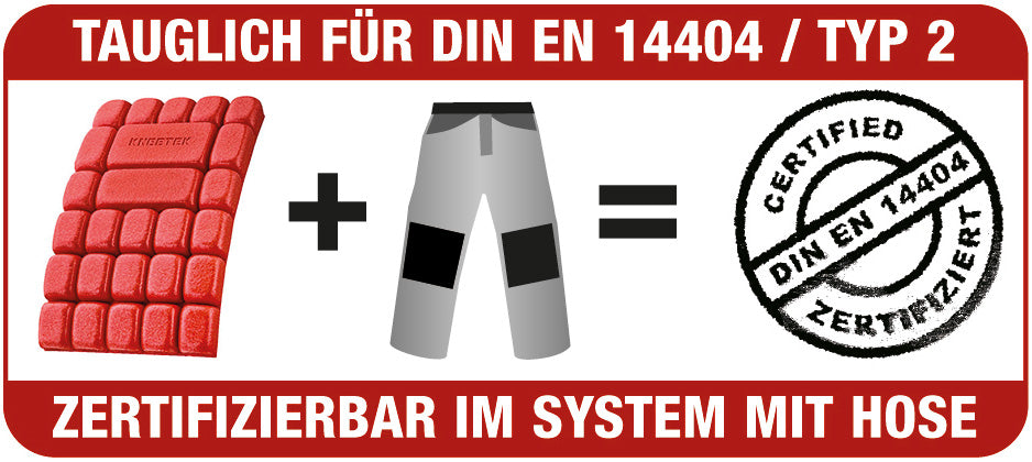Kneetek Kniepolster MultiPad | 250 x 150 x 20mm | 2 Stück, 40g, rot | optimaler Schutz in Kombination mit Arbeitshose | Knieschutzpolster geeignet für Klempner, Elektriker, Fliesenleger, Handwerker