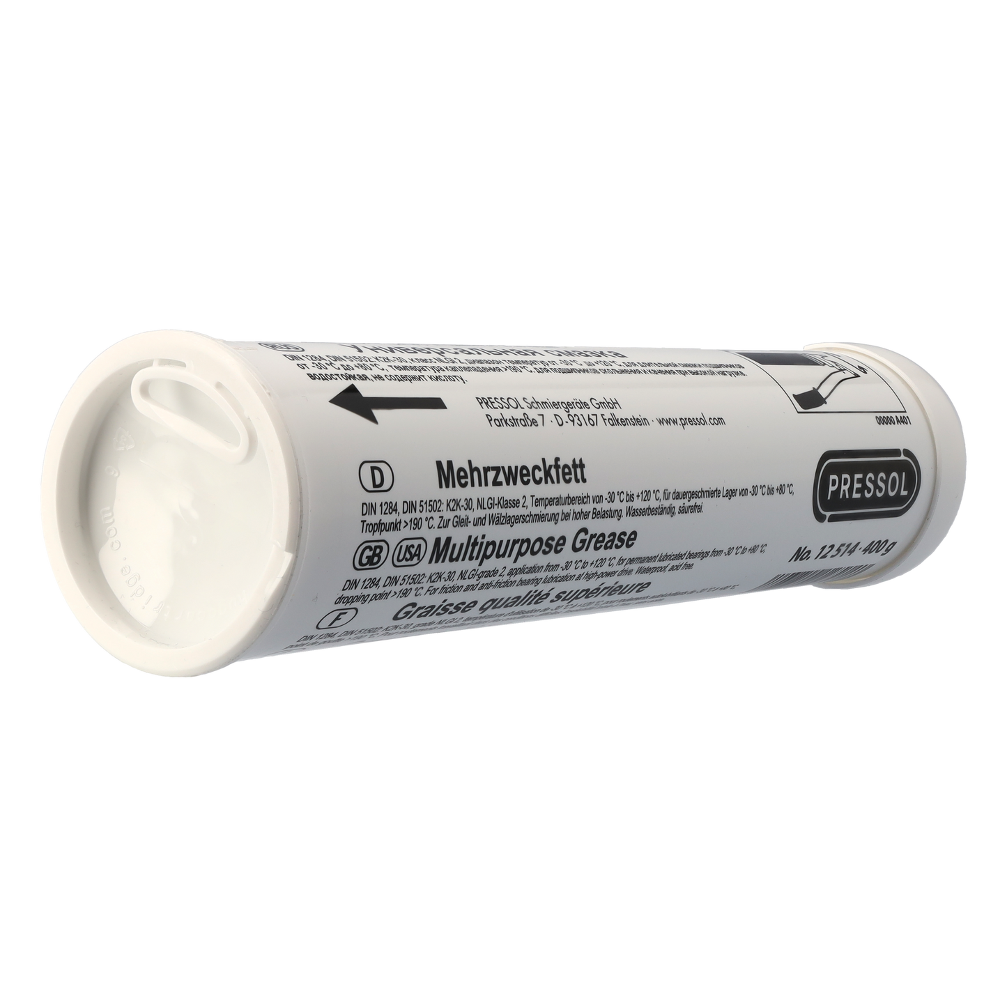 Pressol Fettkartusche-420 ml-mit integriertem Fettfolgekolben-Mehrzweckfett-NLGI 2