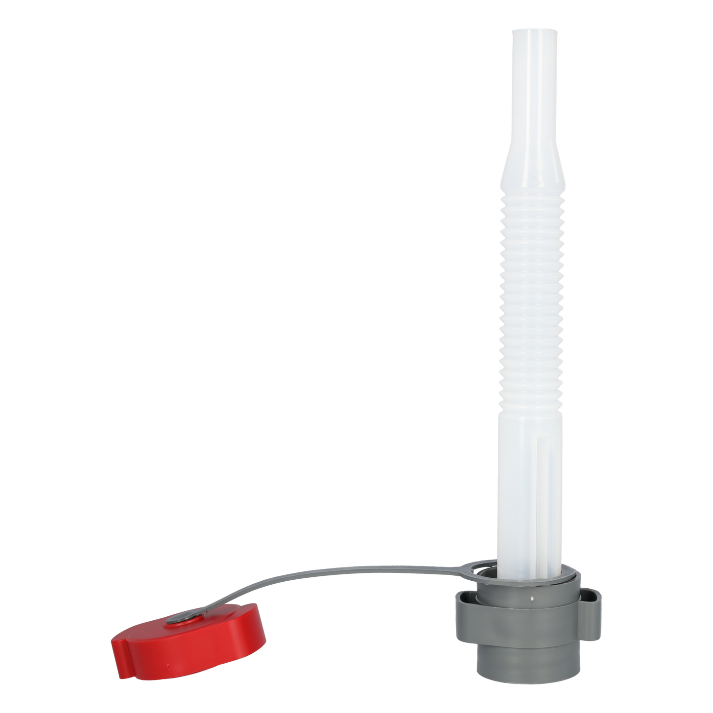 Pressol Flexibles Auslaufrohr 20mm, Verschlusskappe-grau für Wasserkanister Rohr weiss Länge 245mm