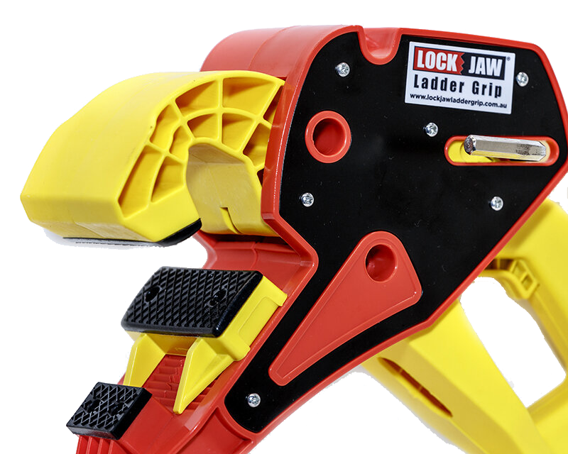 Lock Jaw Ladder Grip Leitersicherungsclip für Dachrinnen, sichere Leiterbefestigung in 5 Sekunden, BG Bau gelistet für Handwerker und Dachdecker