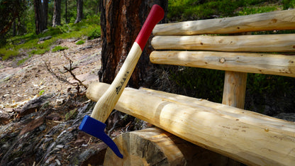 STUBAI Handsappel mit Eschenholzstiel | 450 mm, 650 g Kopfgewicht | Handsappel Gesenkgeschmiedet | zum Aufnehmen und Transportieren von Holzstücken und Baumstämmen