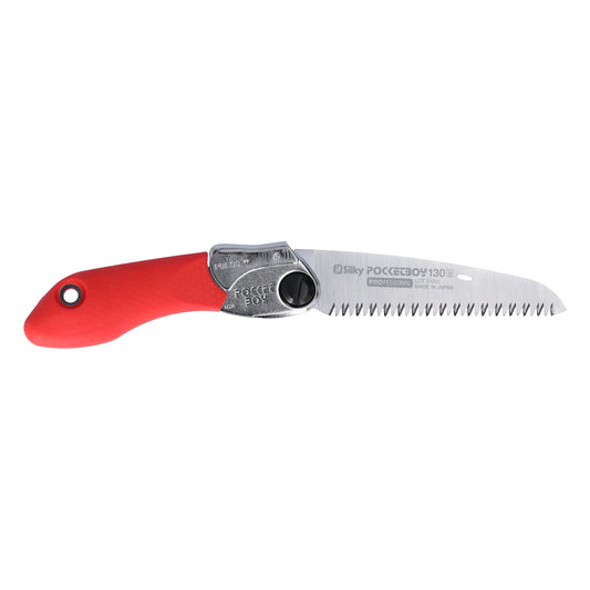 Silky Klappsäge Pocketboy  130mm rot/grob, 8 Zähne pro Zoll | sehr grobe Verzahnung | nasses und trockenes Holz | Pull Cut Technologie