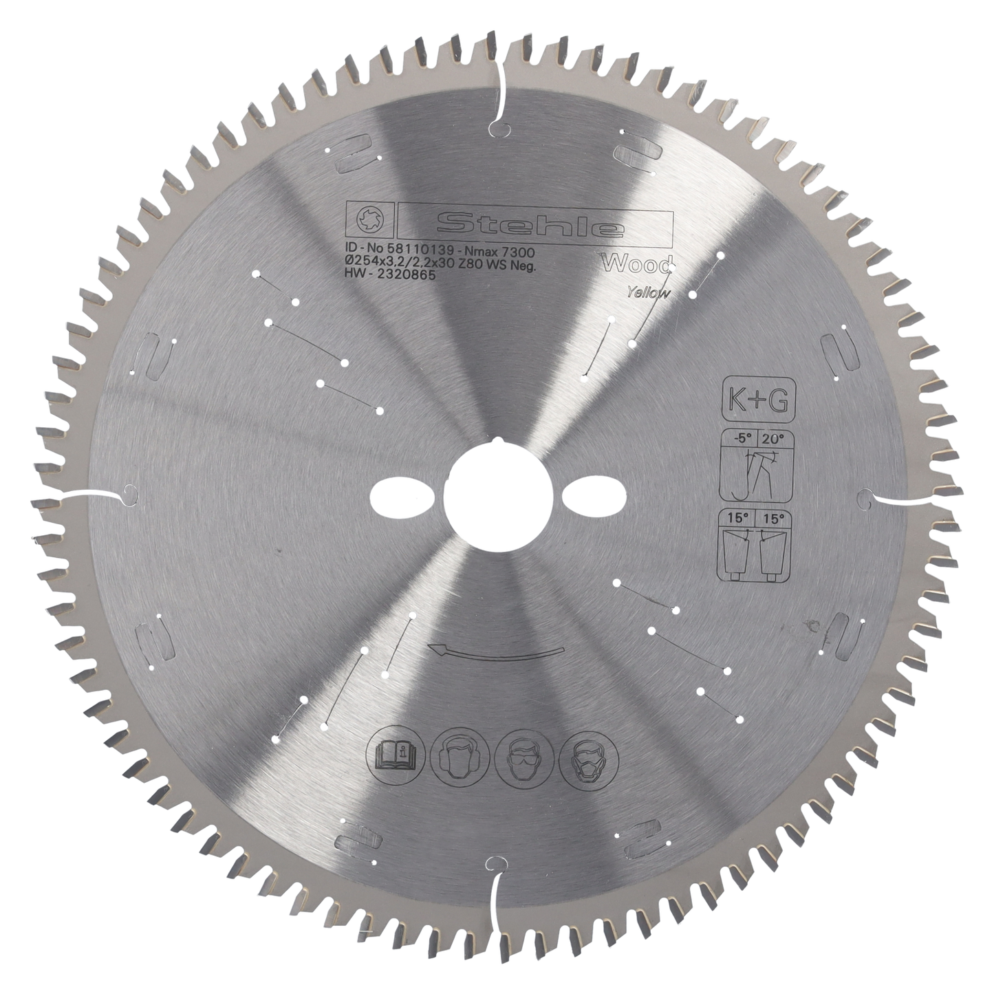 Stehle HW K+G negativ Kapp- & Gehrungssägeblatt 254x3,2x30mm Z=80 WS