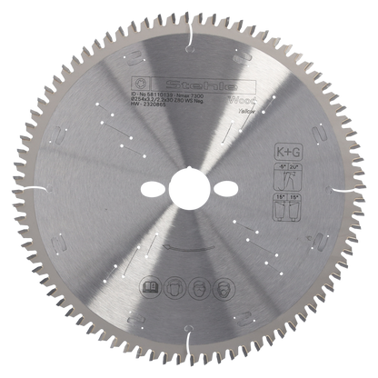 Stehle HW K+G negativ Kapp- & Gehrungssägeblatt 254x3,2x30mm Z=80 WS