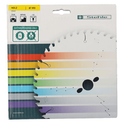 Stehle HW Handkreissägeblatt 165x1,6/1,2x20mm Z=24 | Zähne: 24| Flachzahn mit Wechselzahn | Längs- und Querschnitte in Massivhölzern |  viele Nachschliffe möglich