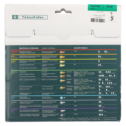 Stehle HW Matador 5 Formatkreissägeblatt 180x3,0x30mm Z=60 F-WS-WS