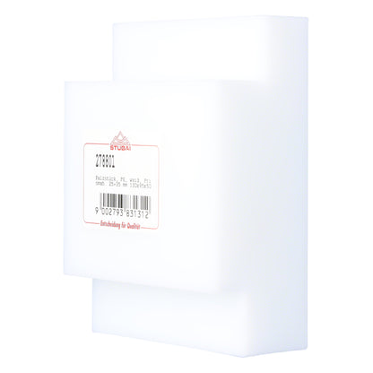 STUBAI Kunststoff-Falzstück PE für Gewerbe mit Handgriff, Prisma 25+35 mm, 130×95×50 mm, weiß – präzise & schonende Falzung beschichteter NE-Metalle, ergonomisch, robust, langlebig, kompakt, einfach.!