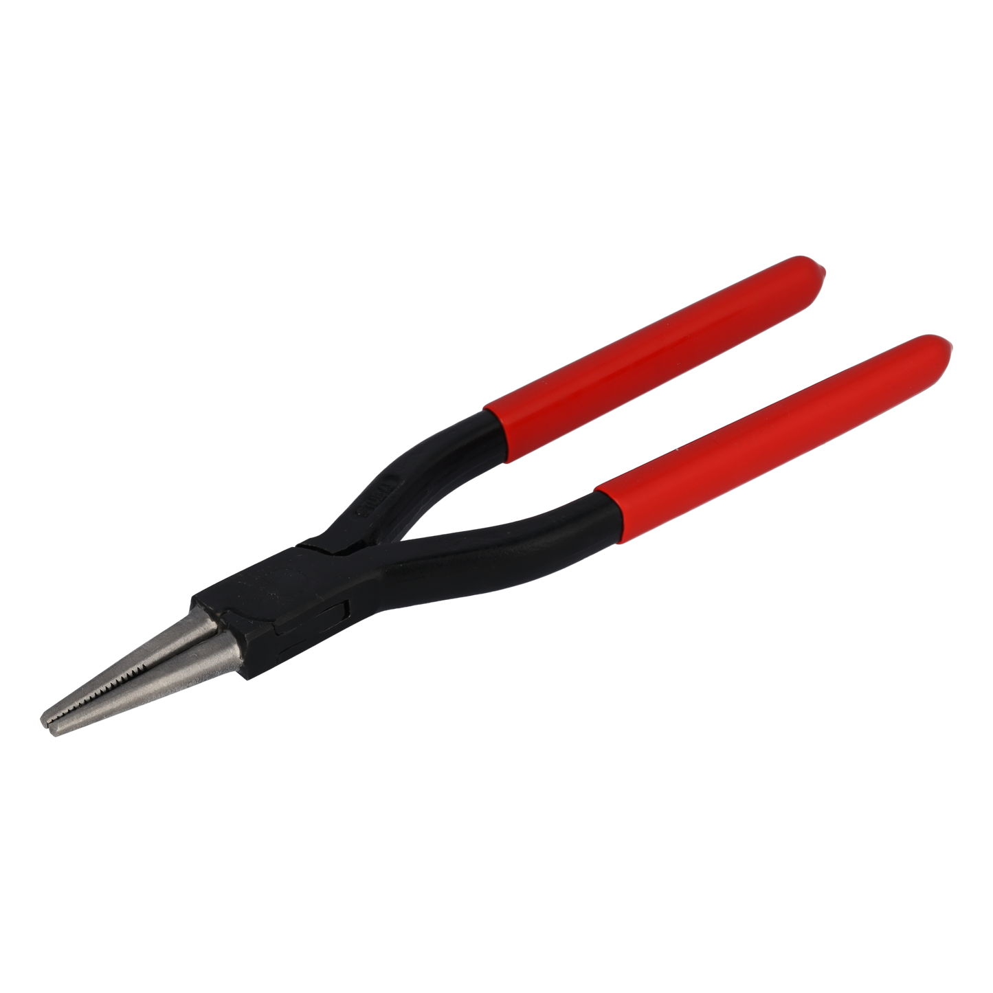 STUBAI Spengler-Rundzange PVC 240 mm durchgesteckt mit Zahnung | geschmiedete Blechzange aus C45 Carbonstahl | 45 mm Spitzen | robuste PVC-Griffe | Made in Austria