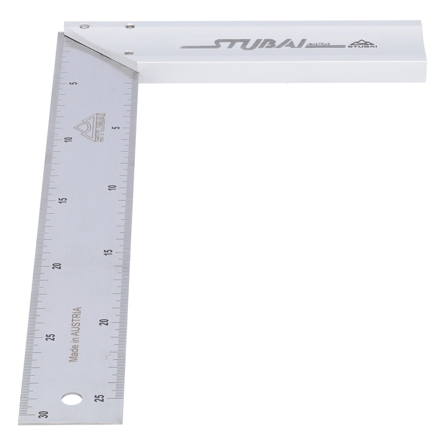 STUBAI Tischlerwinkel beidseitige Maßeinteilung | 300 x 170 mm | hochwertige Federstahlschiene mit eloxiertem Aluschenkel | Profi Winkelmesser für präzise Messungen und Markierungen