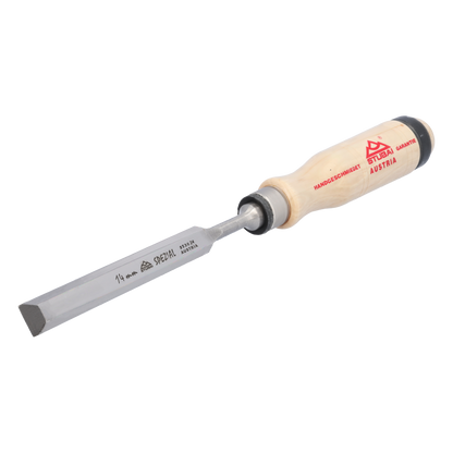 STUBAI Spezial Stechbeitel mit Holzgriff aus Weißbuche, schwedische Form, Ø 14 mm, Stemmeisen zur präzisen Bearbeitung von Holz, Stecheisen für Schreiner Tischler Heimwerker
