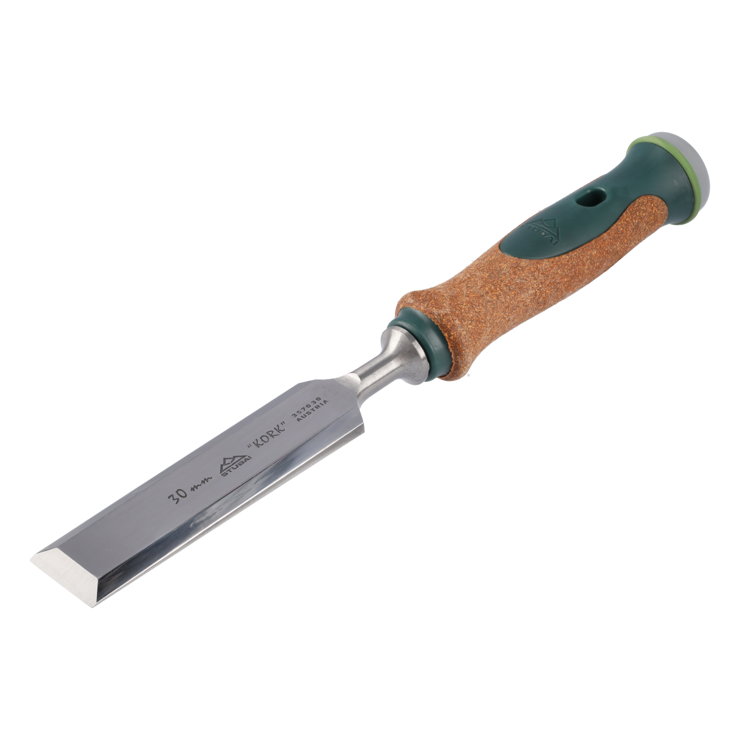 STUBAI Stemmeisen Set mit Korkgriff | 5-teilig (4/10/16/20/30 mm) in robuster Rolltasche | Stechbeitel mit rutschfestem KORK-Heft – ergonomisch, langlebig & präzise | Profi-Holzbearbeitung für Schreiner & Tischler