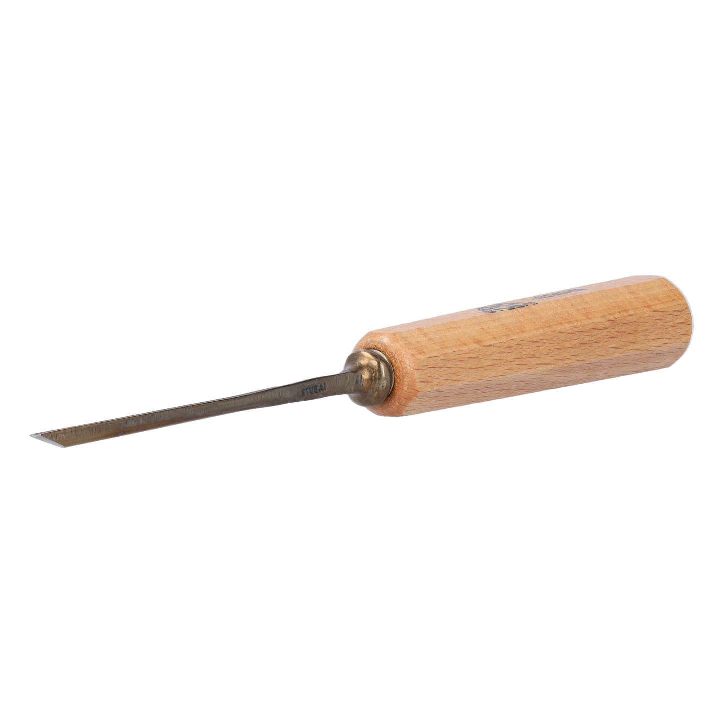 STUBAI Stemmeisen Stechbeitel Serie 52 - Form 4 | Gerades Flacheisen - 2 mm, mit Holzgriff, zum Vorstechen, für Anschlagarbeiten, Schrupparbeiten, Rosetten, zur Bearbeitung von Holz