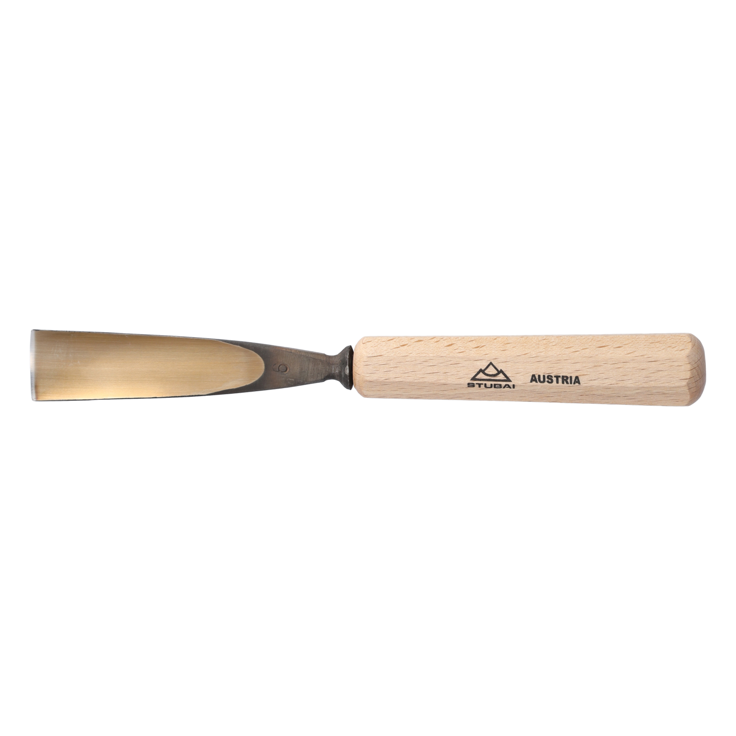 STUBAI Stemmeisen Stechbeitel Serie 52 - Form 6 | Gerades Hohleisen - 25 mm, mit Holzgriff, für Figurenarbeiten, zur präzisen Bearbeitung von Holz, hochwertiges Werkzeug für Schreiner Tischler