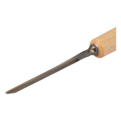 STUBAI Stemmeisen Stechbeitel Serie 52 - Form 7 | Gerades Hohleisen - 2 mm, mit Holzgriff, für Figurenarbeiten, Kerb- und Reliefschnitzarbeiten, zur präzisen Bearbeitung von Holz