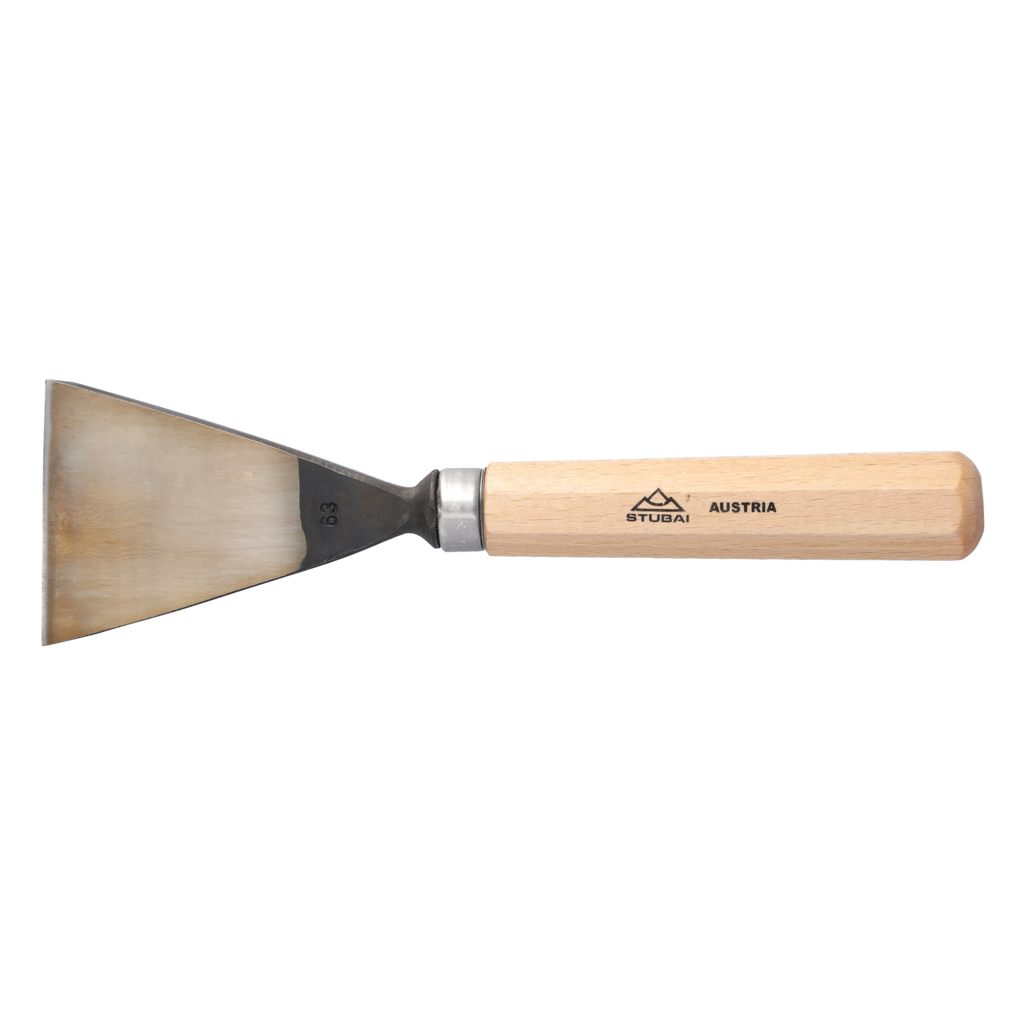 STUBAI Stemmeisen Stechbeitel Serie 52 - Form 63 | Schweizer Messer Form B 70 mm, mit Holzgriff, zum Vorstechen, Kerb- und Reliefschnitz, für glatte Flächen, zur präzisen Bearbeitung von Holz