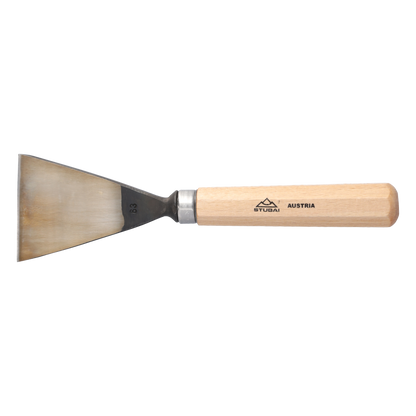 STUBAI Stemmeisen Stechbeitel Serie 52 - Form 63 | Schweizer Messer Form B 70 mm, mit Holzgriff, zum Vorstechen, Kerb- und Reliefschnitz, für glatte Flächen, zur präzisen Bearbeitung von Holz