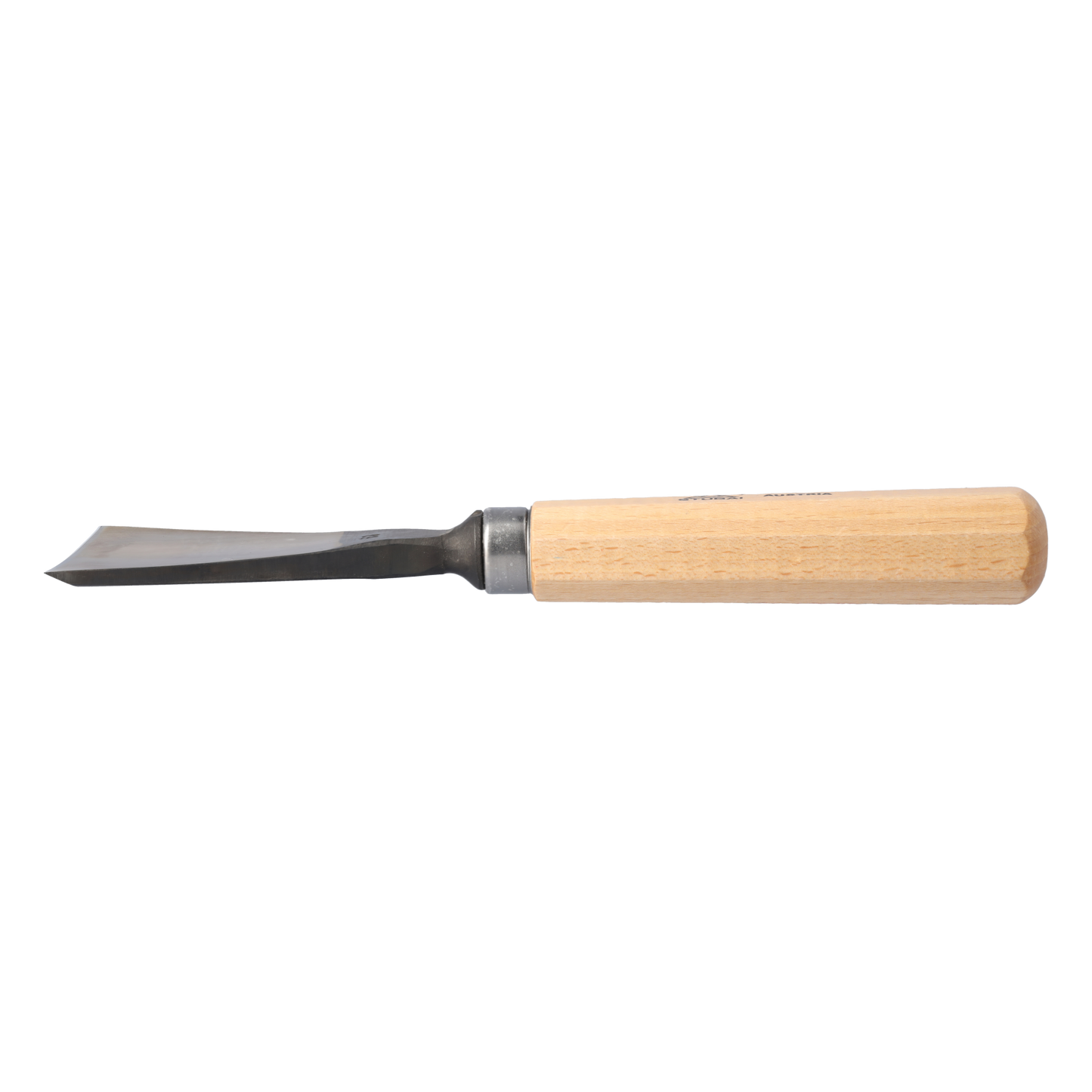 STUBAI Stemmeisen Stechbeitel Serie 52 - Form 63 | Schweizer Messer Form B 70 mm, mit Holzgriff, zum Vorstechen, Kerb- und Reliefschnitz, für glatte Flächen, zur präzisen Bearbeitung von Holz