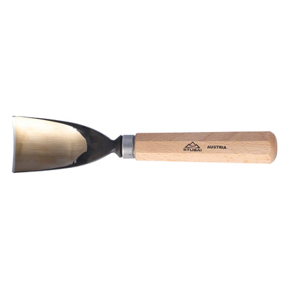 STUBAI Stemmeisen Stechbeitel Serie 52 - Form 68 | Schweizer Messer Form G 50 mm, mit Holzgriff, zum Vorstechen, Kerb- und Reliefschnitz, für glatte Flächen, zur präzisen Bearbeitung von Holz