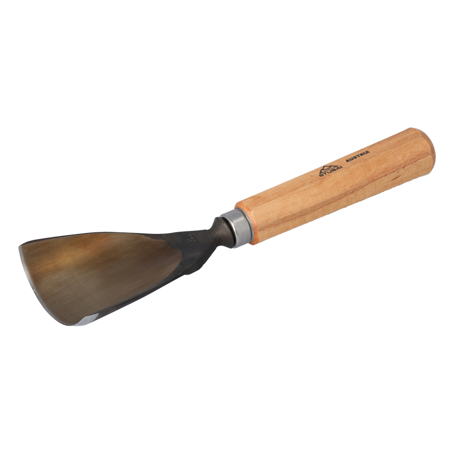 STUBAI Stemmeisen Stechbeitel Serie 52 - Form 68 | Schweizer Messer Form G 80 mm, mit Holzgriff, zum Vorstechen, Kerb- und Reliefschnitz, für glatte Flächen, zur präzisen Bearbeitung von Holz