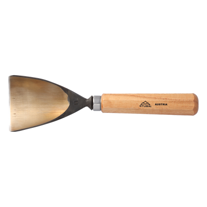 STUBAI Stemmeisen Stechbeitel Serie 52 - Form 68 | Schweizer Messer Form G 80 mm, mit Holzgriff, zum Vorstechen, Kerb- und Reliefschnitz, für glatte Flächen, zur präzisen Bearbeitung von Holz