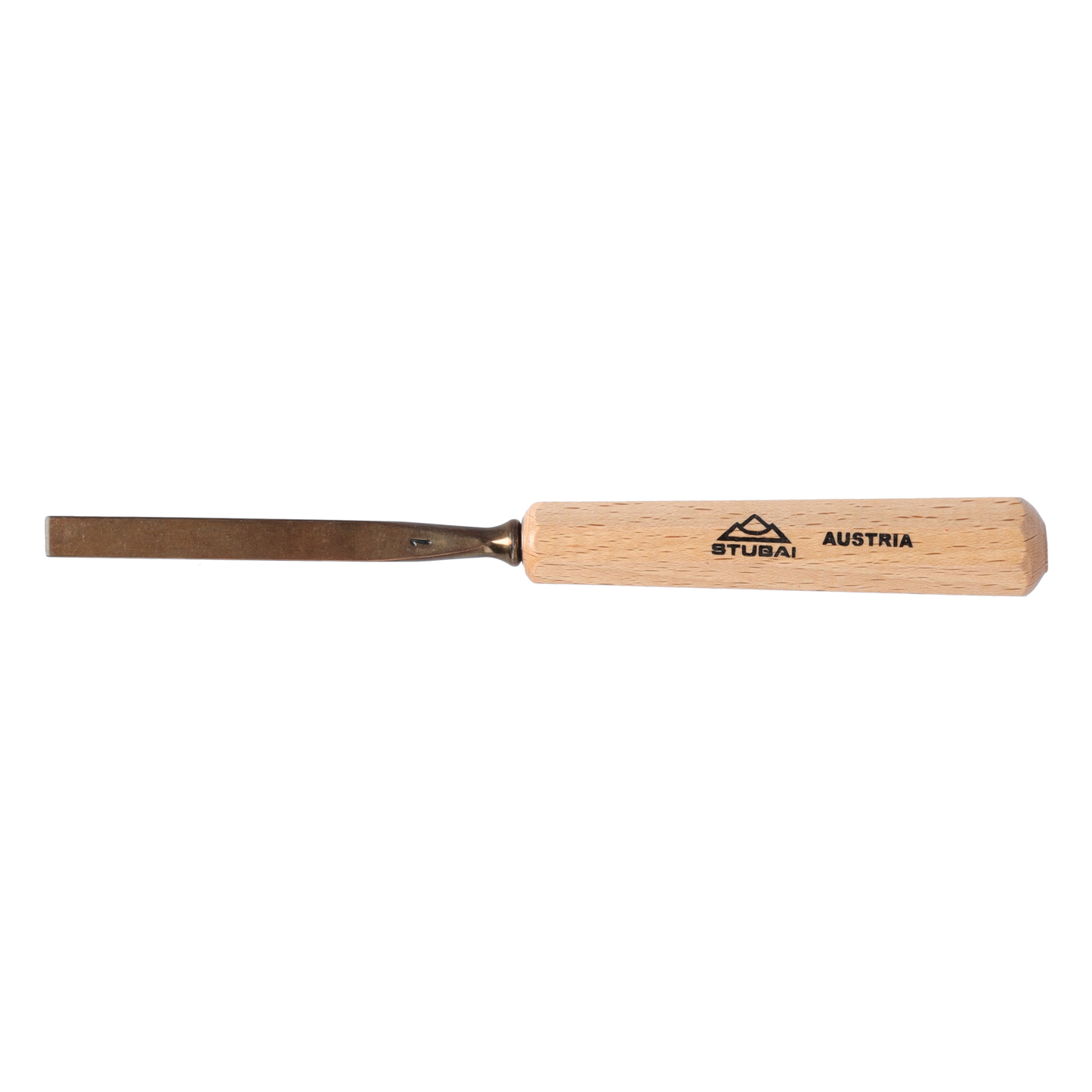 STUBAI Stemmeisen Stechbeitel Serie 52 - Form 71 | einseitig geschliffen 8 mm, mit Holzgriff, für glatte Flächen, zum Vorstechen, Kerb- und Reliefschnitzarbeiten, zur präzisen Bearbeitung von Holz