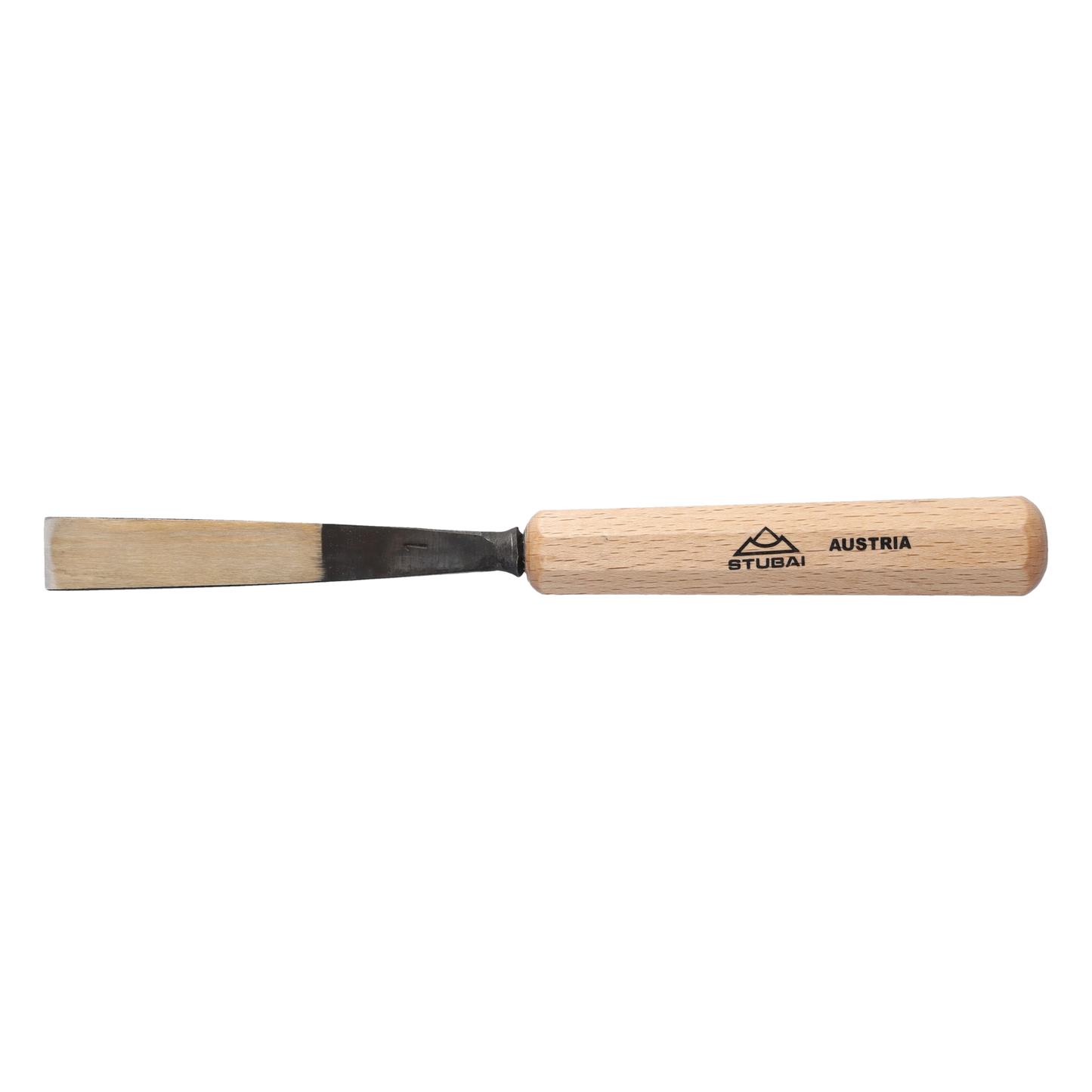 STUBAI Stemmeisen Stechbeitel Serie 52 - Form 71 | einseitig geschliffen 16 mm, mit Holzgriff, für glatte Flächen, zum Vorstechen, Kerb- und Reliefschnitzarbeiten, zur präzisen Bearbeitung von Holz