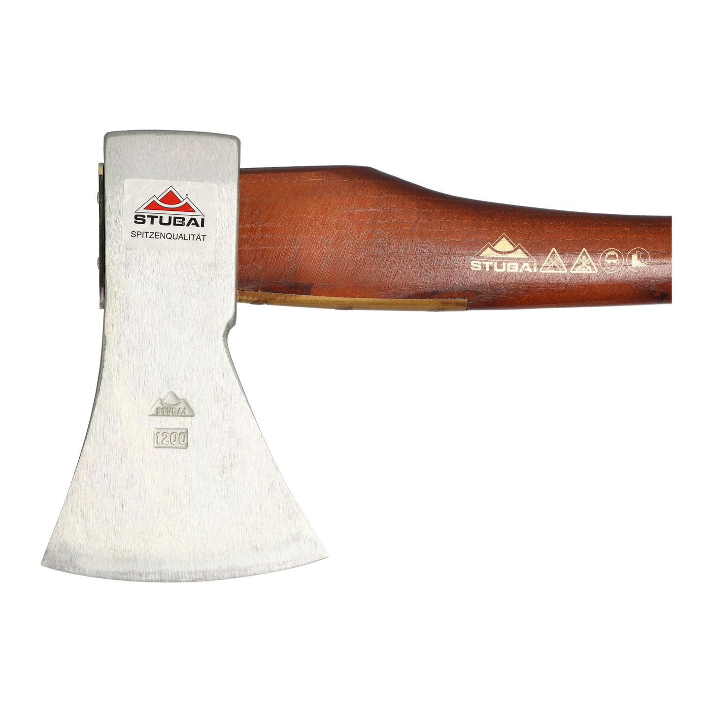 STUBAI Astbeil Putzhake im Nirolook mit Messing-Stielschutz | 1200 g Kopfgewicht | Beil aus Stahl mit Holzgriff, kleine Axt zur Forstarbeit, Spaltbeil, Allzweckbeil, Freizeitbeil