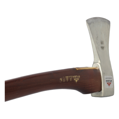 STUBAI Astbeil Putzhake im Nirolook mit Messing-Stielschutz | 1200 g Kopfgewicht | Beil aus Stahl mit Holzgriff, kleine Axt zur Forstarbeit, Spaltbeil, Allzweckbeil, Freizeitbeil
