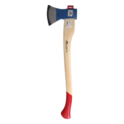STUBAI Forstaxt | 1400 g Kopfgewicht | Axt Rheinische Form aus Stahl mit Holzgriff, kleine Axt zur Wald- und Gartenarbeit, Fällaxt, Spaltaxt, Universalaxt