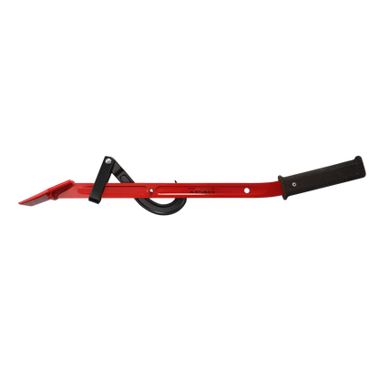 STUBAI Fällheber mit Wendehaken 80 cm Länge, geschmiedet aus Spezialstahl, ergonomischer Korkgriff, Forstwerkzeug zum Drehen & Fällen von Bäumen, FPA-zertifiziert, rot, rückenschonend, 80 cm Länge