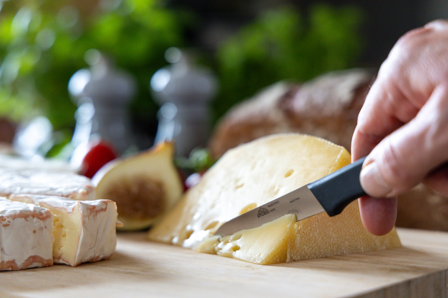 STUBAI hochwertiges Gemüsemesser | 80 mm | Küchenmesser Lady Line aus Edelstahl für müheloses Schneiden von Gemüse, Obst & Lebensmitteln, rostfrei, spülmaschinenfest, für Küche, Gastronomie