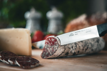 STUBAI hochwertiges Allzweckmesser | 150 mm | Küchenmesser Tirol aus Edelstahl für müheloses Schneiden von Fleisch, Gemüse, Obst & Lebensmitteln, rostfrei, spülmaschinenfest