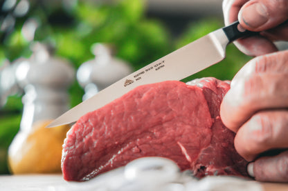 STUBAI hochwertiges Spickmesser geschmiedet | 100 mm | Küchenmesser Fleischmesser aus Edelstahl für müheloses Schneiden von Fleisch, Obst & Lebensmitteln, spülmaschinenfest, schwarzer Griff