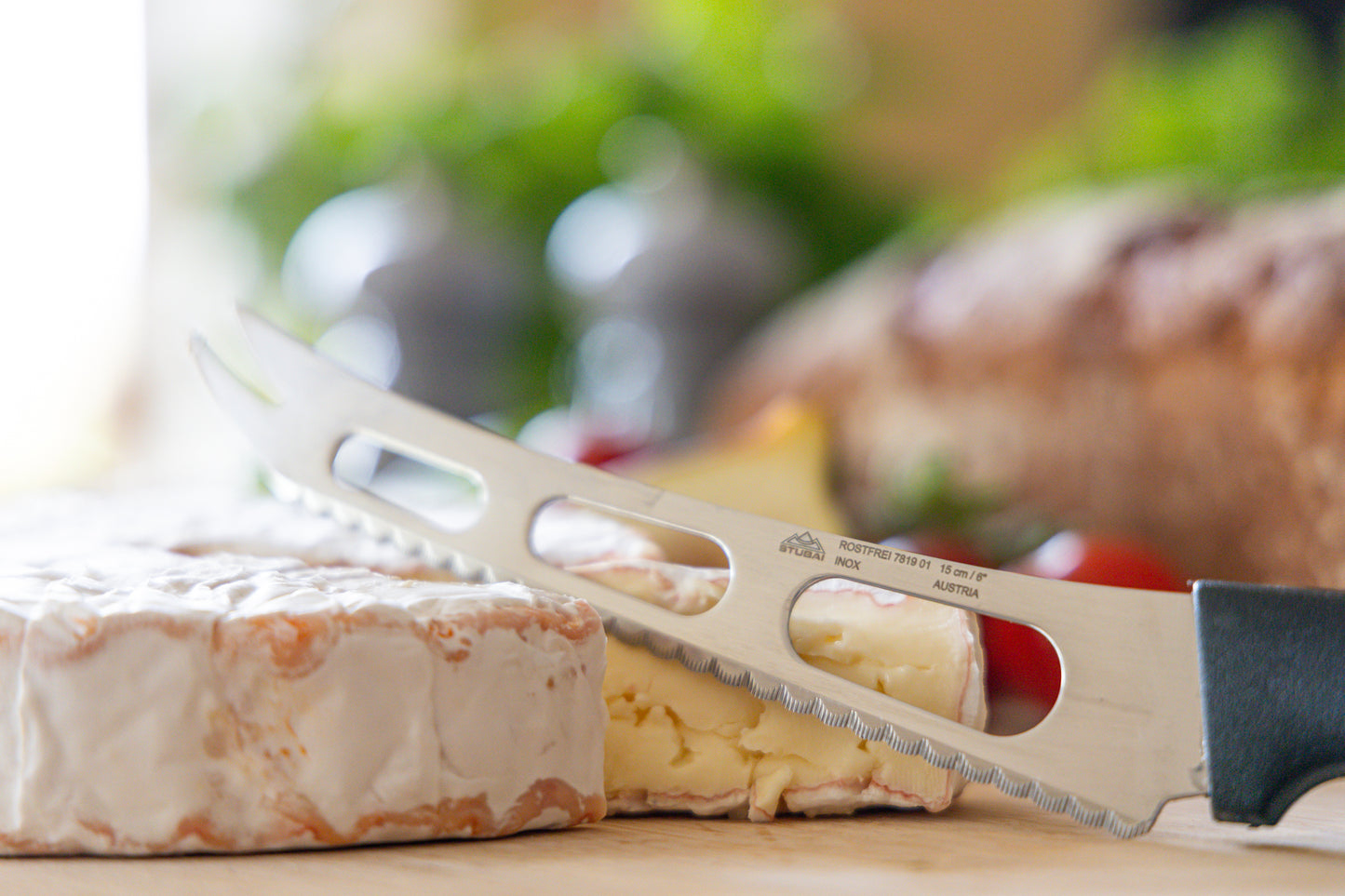 STUBAI hochwertiges Käsemesser | 155 mm | Küchenmesser aus Edelstahl für Schneiden von Käse & anderen Lebensmitteln, rostfrei, spülmaschinenfest, für Küche, Gastronomie