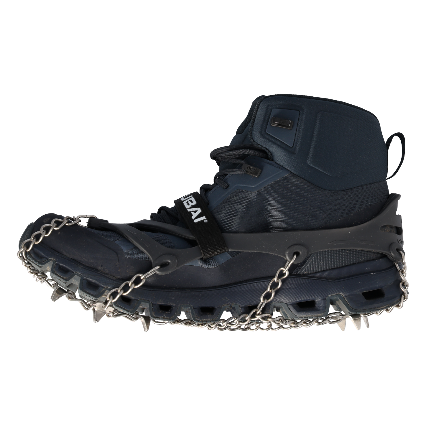 STUBAI Grödel für Wanderschuhe Ice Track | Größe L | Elastische Antirutsch-Steigeisen aus Edelstahl für Winter | Spikes für Schuhe, Wandern, Schnee, Outdoor