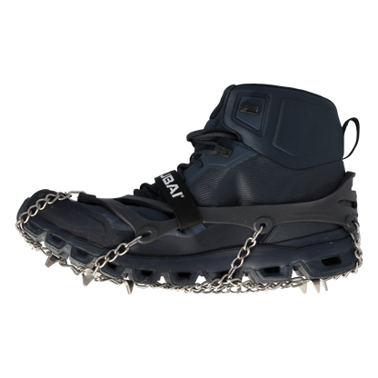 STUBAI Grödel für Wanderschuhe Ice Track | Größe L | Elastische Antirutsch-Steigeisen aus Edelstahl für Winter | Spikes für Schuhe, Wandern, Schnee, Outdoor