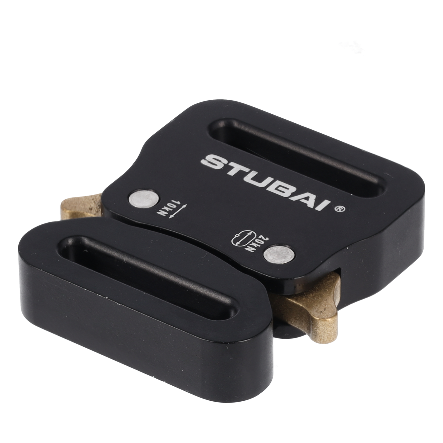 STUBAI Gurtschnalle bis 25 mm | vergütetem Aluminium mit schwarzer Eloxierung | CLICK FIX 2.0 KLEIN | verhindert Öffnen unter Last | Profiqualität Made in Austria