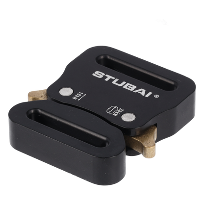 STUBAI Gurtschnalle bis 25 mm | vergütetem Aluminium mit schwarzer Eloxierung | CLICK FIX 2.0 KLEIN | verhindert Öffnen unter Last | Profiqualität Made in Austria