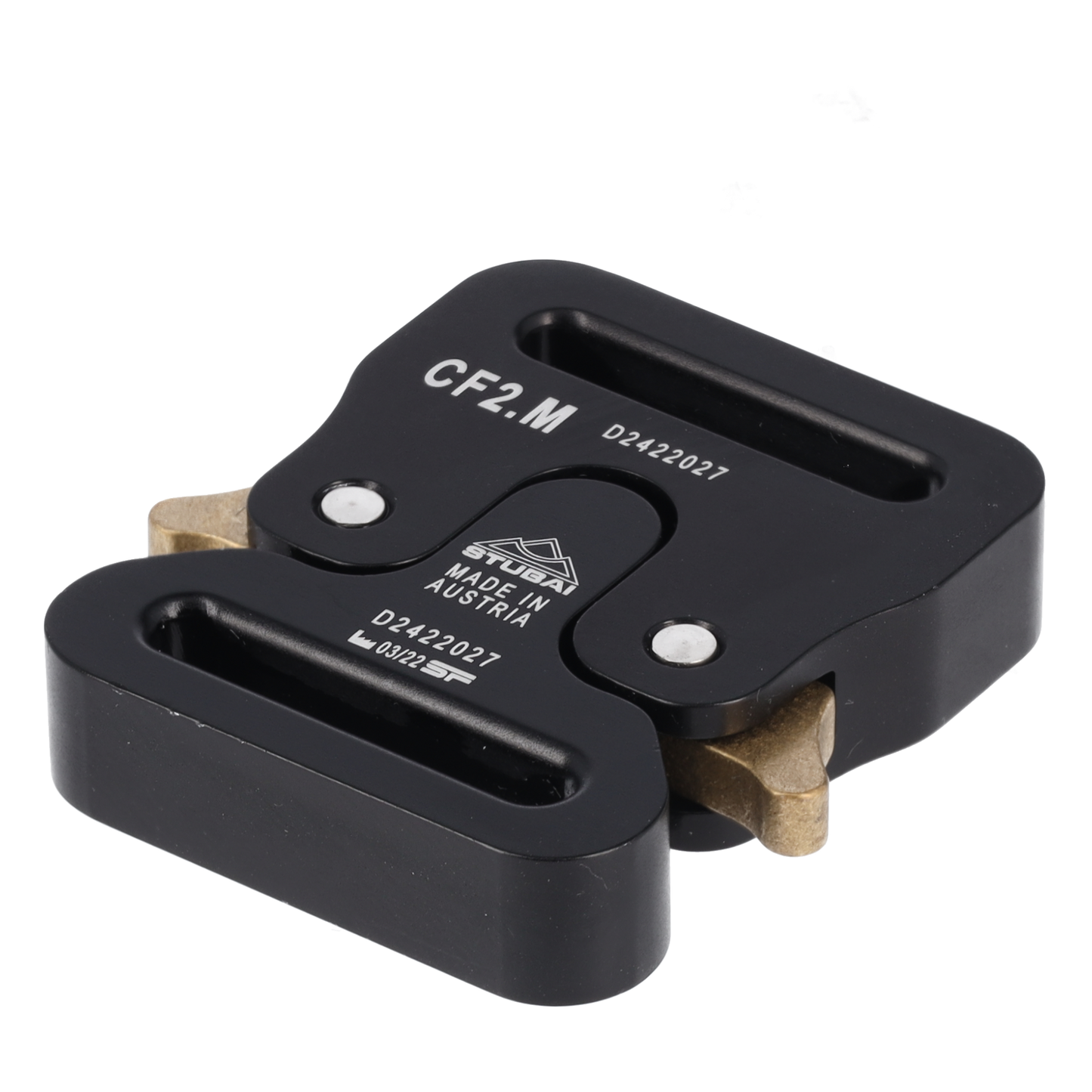 STUBAI Gurtschnalle bis 25 mm | vergütetem Aluminium mit schwarzer Eloxierung | CLICK FIX 2.0 KLEIN | verhindert Öffnen unter Last | Profiqualität Made in Austria