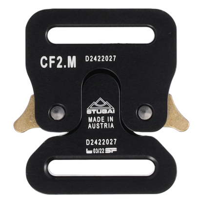 STUBAI Gurtschnalle bis 25 mm | vergütetem Aluminium mit schwarzer Eloxierung | CLICK FIX 2.0 KLEIN | verhindert Öffnen unter Last | Profiqualität Made in Austria
