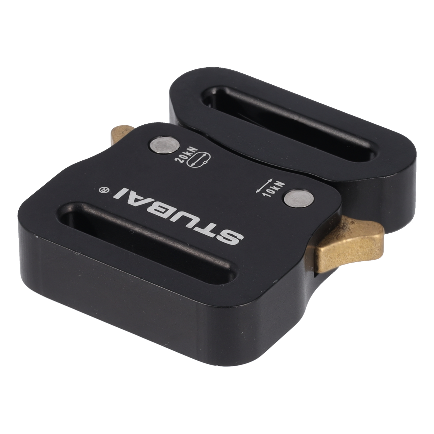 STUBAI Gurtschnalle bis 25 mm | vergütetem Aluminium mit schwarzer Eloxierung | CLICK FIX 2.0 KLEIN | verhindert Öffnen unter Last | Profiqualität Made in Austria