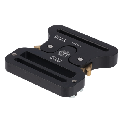 STUBAI Gurtschnalle bis 45 mm | vergütetes Aluminium schwarz eloxiert mit Stahl-Verstellplatte | CLICK FIX FLEX 2.0 | 10 kN Bruchlast | verhindert Öffnen unter Last | Profiqualität Made in Austria