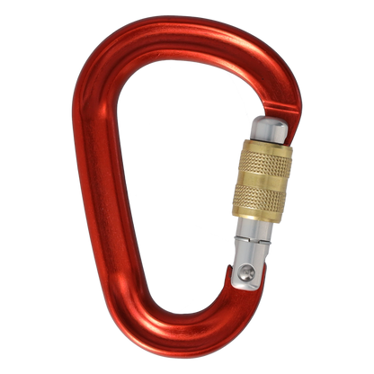 STUBAI HMS Karabiner Pico | Rot | Karabiner mit Schraubsicherung, Leichter Schraubkarabiner, Sicherungsgerät zum Klettern