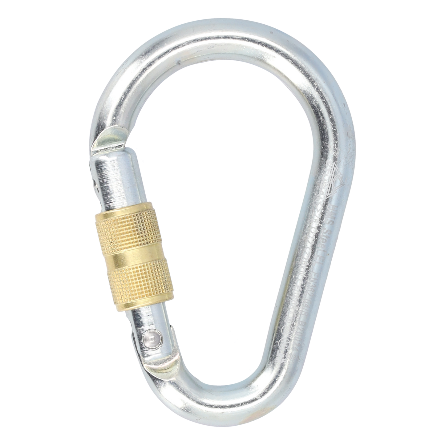 STUBAI Stahl-Karabiner | HMS Steel EL | Kletter-Karabiner mit Easylock-Verschluss | Karabinerhaken | Schraubkarabiner | Karabiner zum Klettern, Topropen, Industrieklettern