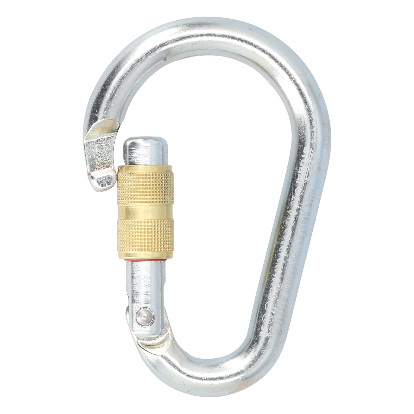 STUBAI Stahl-Karabiner | HMS Steel EL | Kletter-Karabiner mit Easylock-Verschluss | Karabinerhaken | Schraubkarabiner | Karabiner zum Klettern, Topropen, Industrieklettern